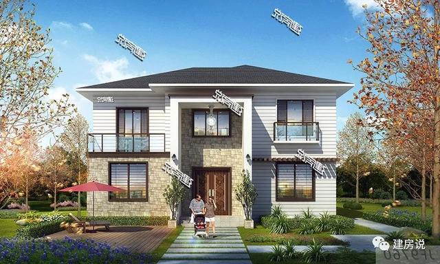 時(shí)尚二層小洋樓戶型圖，建一棟從此生活品味遙遙領(lǐng)先