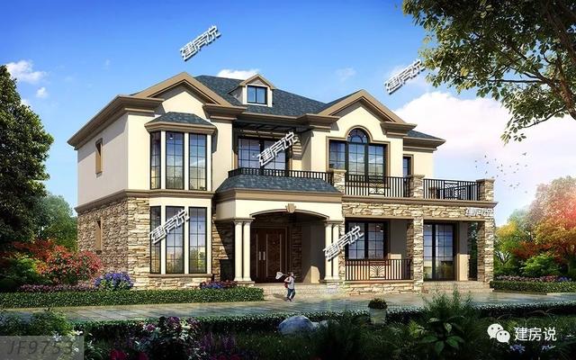 四間2層精致小洋樓效果圖，北京高中私人定制