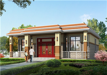 新農(nóng)村一層平屋頂簡單自建房別墅設(shè)計(jì)圖紙，全套設(shè)計(jì)