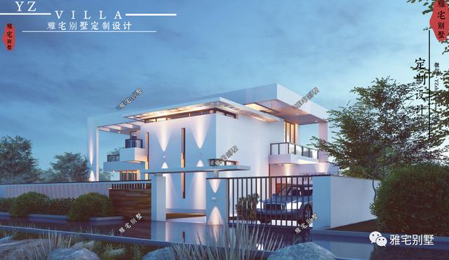 超現(xiàn)代二層平屋頂別墅圖片及戶型圖，超前的人才敢建