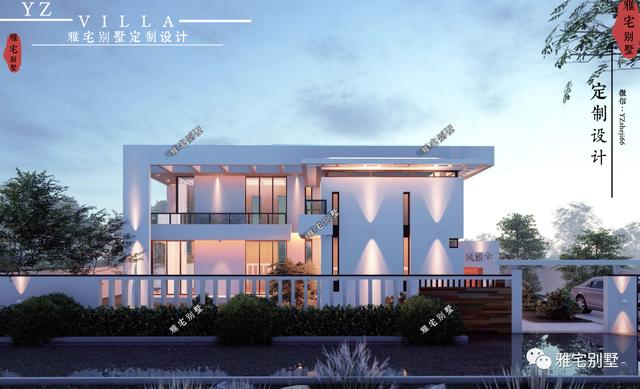 超現(xiàn)代二層平屋頂別墅圖片及戶型圖，超前的人才敢建