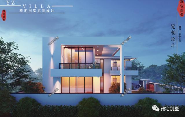 超現(xiàn)代二層平屋頂別墅圖片及戶型圖，超前的人才敢建