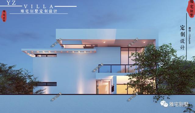 超現(xiàn)代二層平屋頂別墅圖片及戶型圖，超前的人才敢建