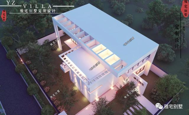 超現(xiàn)代二層平屋頂別墅圖片及戶型圖，超前的人才敢建