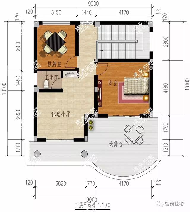 2套帶架空層設計的四層別墅自建樓房設計圖，村里蓋上羨慕死鄰居