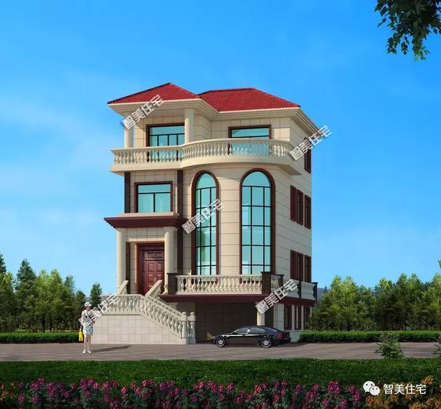 2套帶架空層設計的四層別墅自建樓房設計圖，村里蓋上羨慕死鄰居