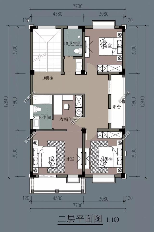 8棟小宅基地戶型自建房圖，雖然小但很精致