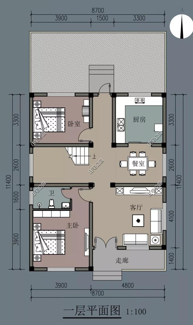 8棟小宅基地戶型自建房圖，雖然小但很精致
