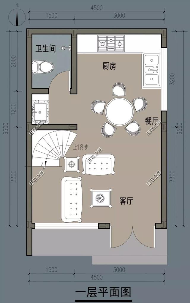8棟小宅基地戶型自建房圖，雖然小但很精致