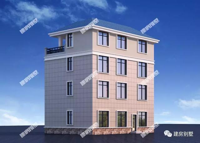 干凈利落的4層樓房自建圖，建好也算村里的地標(biāo)了