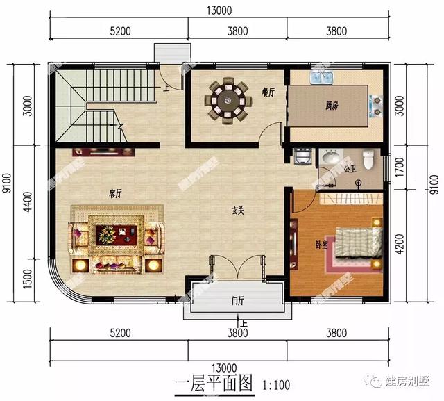 干凈利落的4層樓房自建圖，建好也算村里的地標(biāo)了