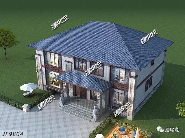 新二層中式別墅都帶電梯啦（附戶型圖），很有豪宅范兒