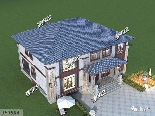 新二層中式別墅都帶電梯啦（附戶型圖），很有豪宅范兒