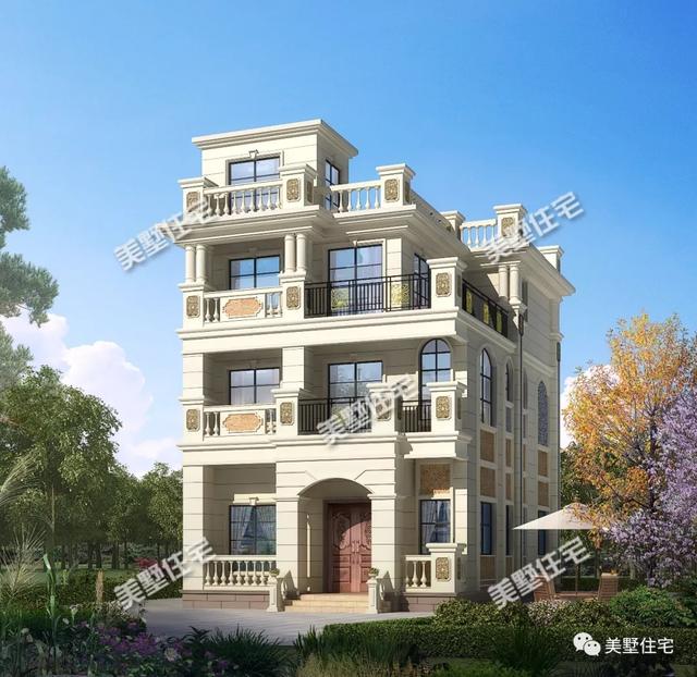 開間9米平屋頂三層小洋樓房子設(shè)計圖，時候農(nóng)村自建