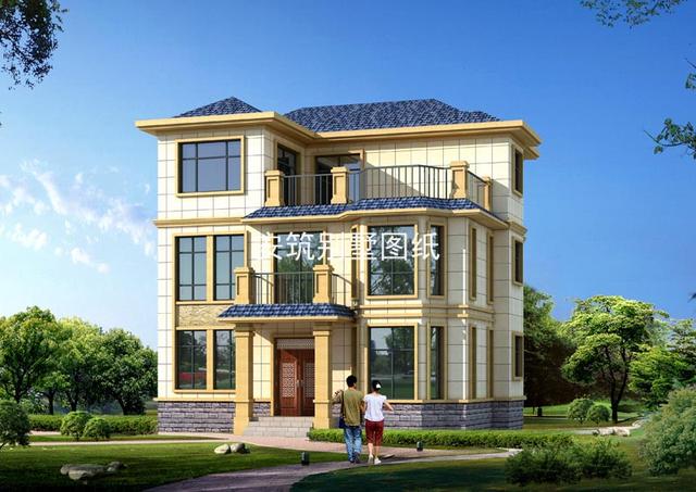 三層簡歐現(xiàn)代房子設(shè)計(jì)圖，回老家就建這棟