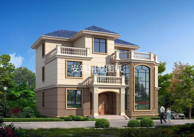 主體造價(jià)在35萬左右二層半樓房設(shè)計(jì)圖，好看