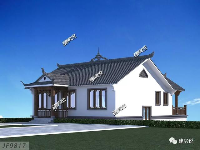 徽派中式別墅二層自建房，帶小院，花小錢，建好房