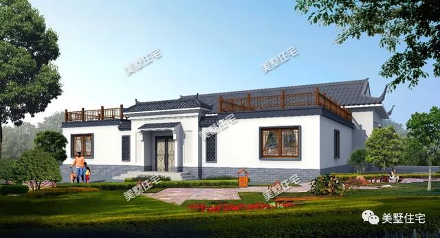3款一層中式別墅養(yǎng)老房戶型，最低20來萬就能建