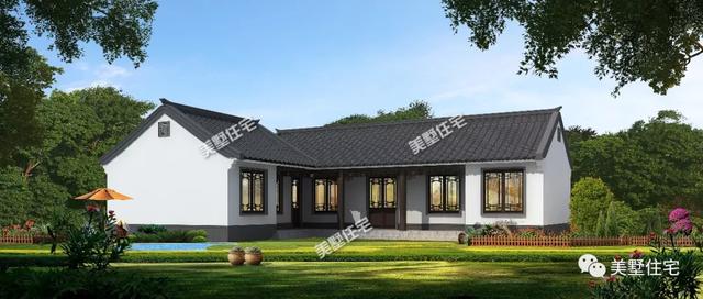 3款一層中式別墅養(yǎng)老房戶型，最低20來萬就能建