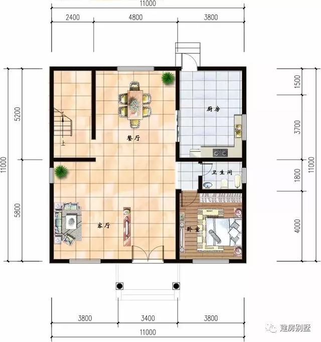 寬11米多的三層自建房戶型，30多萬蓋主體，2個戶型隨便選