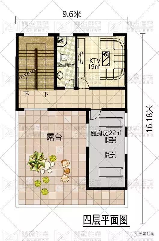 開間9.6米照樣建大別墅（含戶型），健身房、KTV都有，驚艷全村