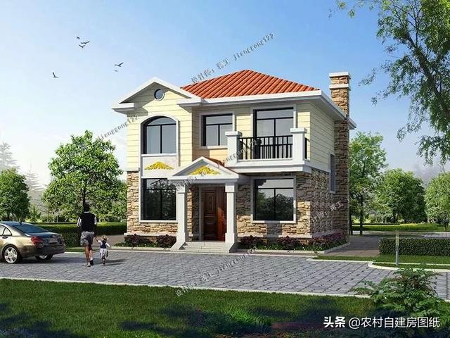 8款小戶(hù)型二層小洋樓別墅圖，主體15萬(wàn)起，人人建的起