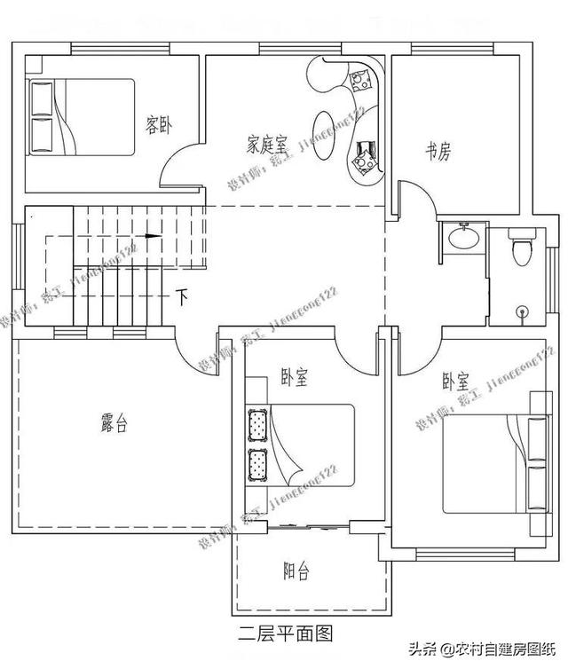 8款小戶(hù)型二層小洋樓別墅圖，主體15萬(wàn)起，人人建的起