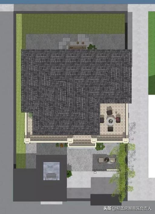 250平新中式別墅方案，有宅有院有車庫