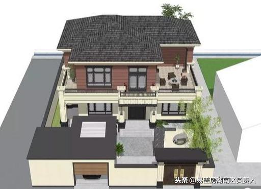 250平新中式別墅方案，有宅有院有車庫