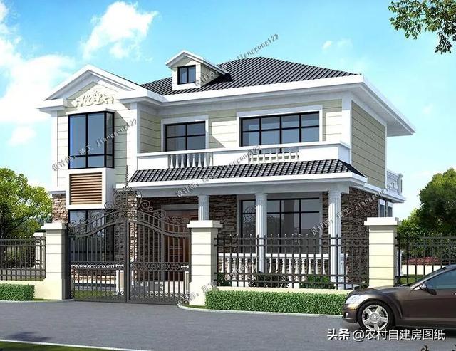 7款帶院子的二層別墅方案，庭院花池涼亭一個都不能少