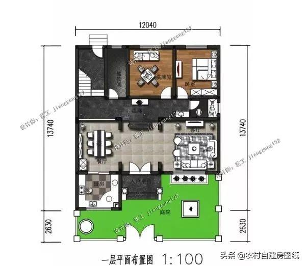 7款帶院子的二層別墅方案，庭院花池涼亭一個都不能少