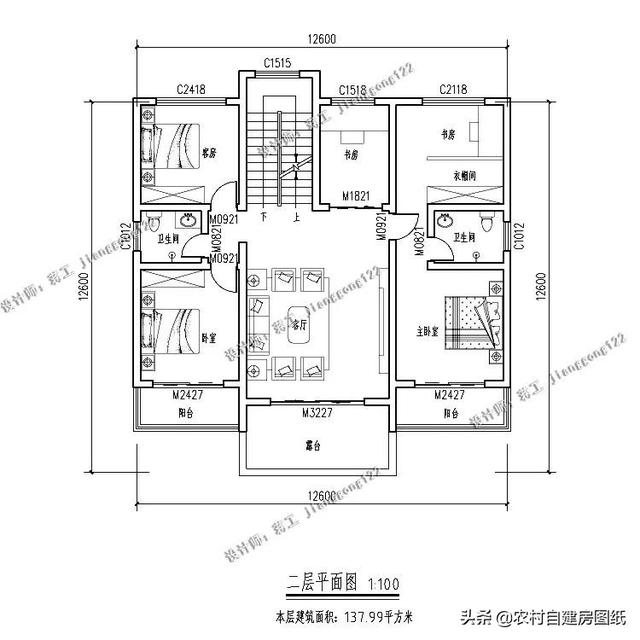 7款帶院子的二層別墅方案，庭院花池涼亭一個都不能少