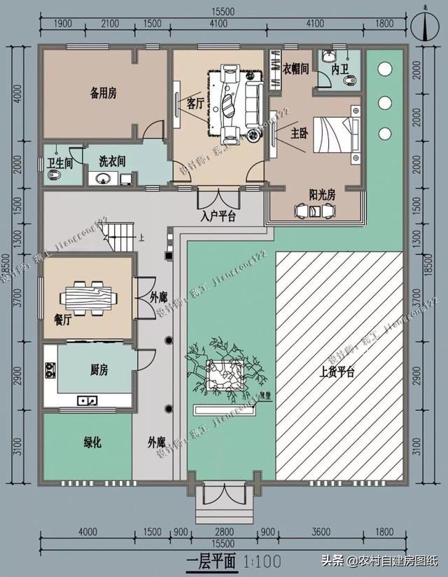 7款帶院子的二層別墅方案，庭院花池涼亭一個都不能少