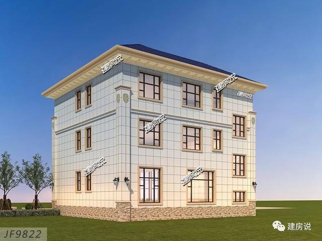 面寬12米的復(fù)式樓設(shè)計(jì)圖，挑空大客廳