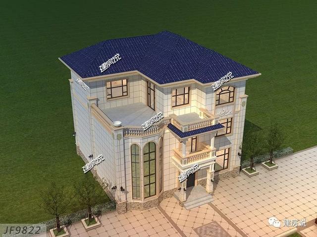 面寬12米的復(fù)式樓設(shè)計(jì)圖，挑空大客廳