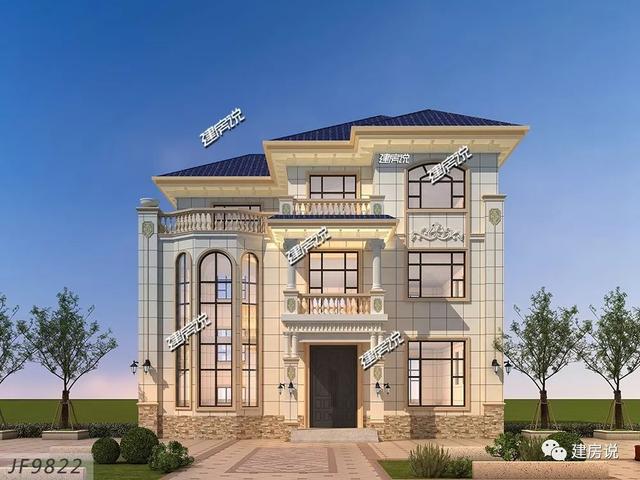 面寬12米的復(fù)式樓設(shè)計(jì)圖，挑空大客廳