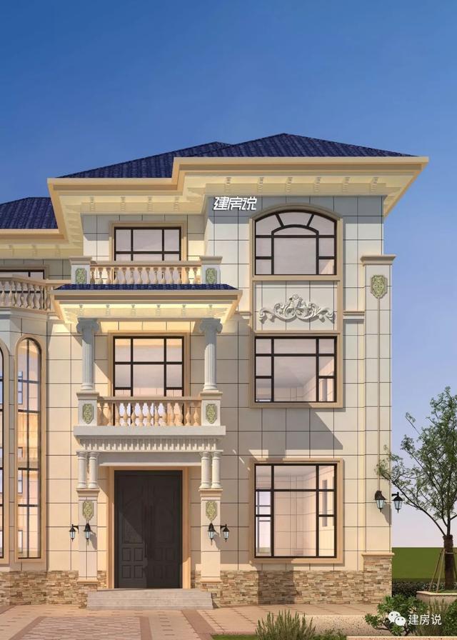 面寬12米的復(fù)式樓設(shè)計(jì)圖，挑空大客廳