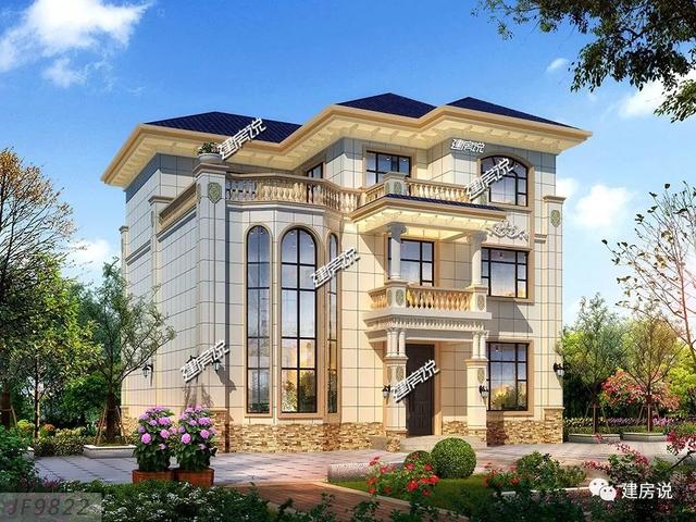 面寬12米的復(fù)式樓設(shè)計(jì)圖，挑空大客廳