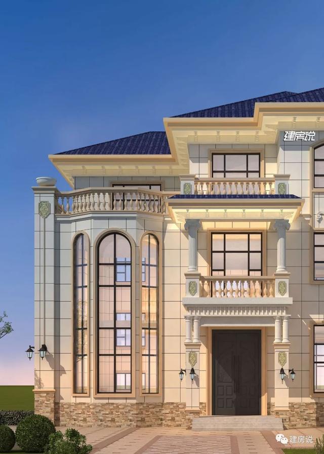 面寬12米的復(fù)式樓設(shè)計(jì)圖，挑空大客廳