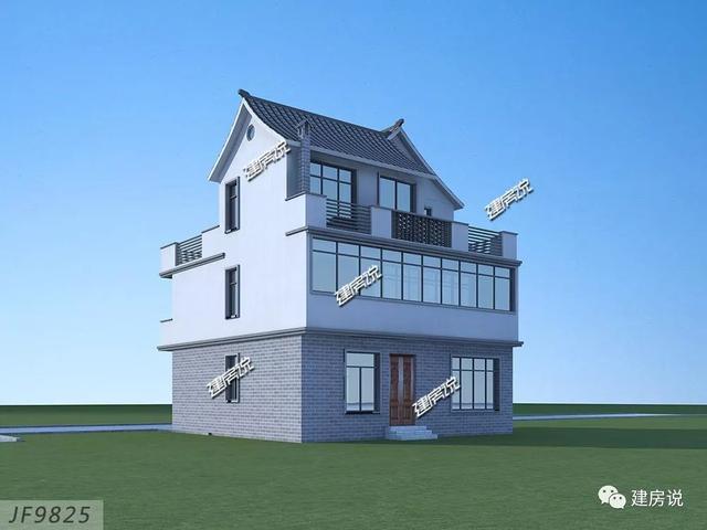 面寬11米中國風徽派自建房別墅方案，適合鄉(xiāng)村建
