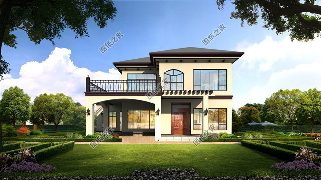 145平方米現(xiàn)代二層自建房屋設(shè)計CAD圖紙帶外觀效果圖