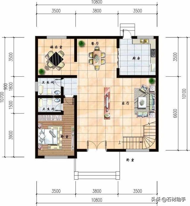 6款120平方農(nóng)村別墅戶型，2、3層的都有