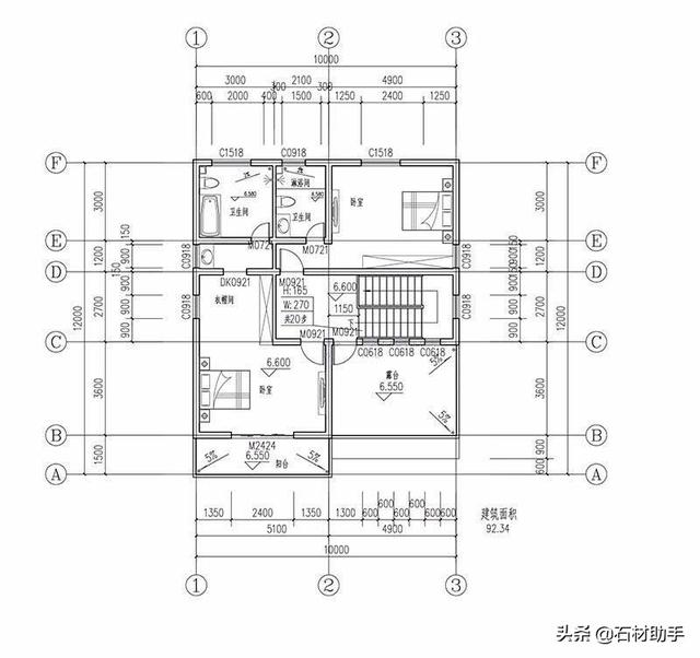 6款120平方農(nóng)村別墅戶型，2、3層的都有