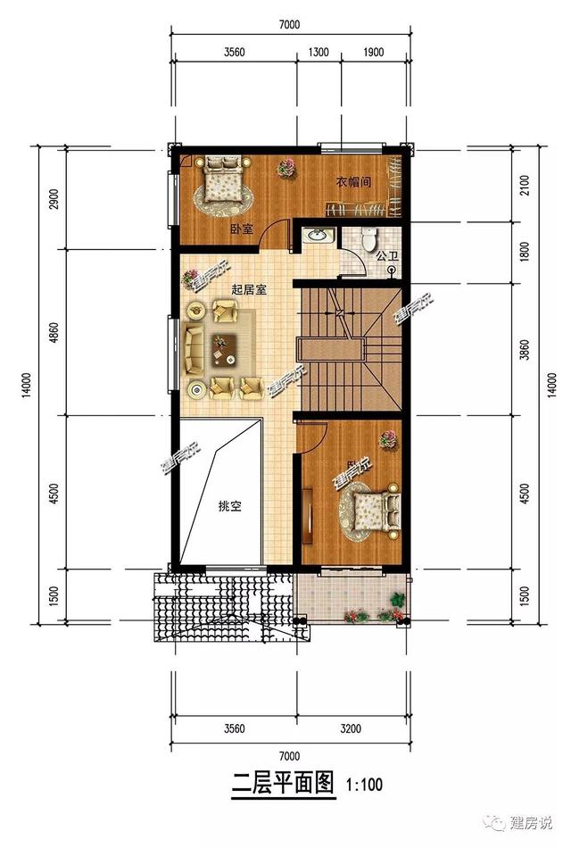 3款占地八九十平的農(nóng)村自建小樓別墅圖，戶型很贊