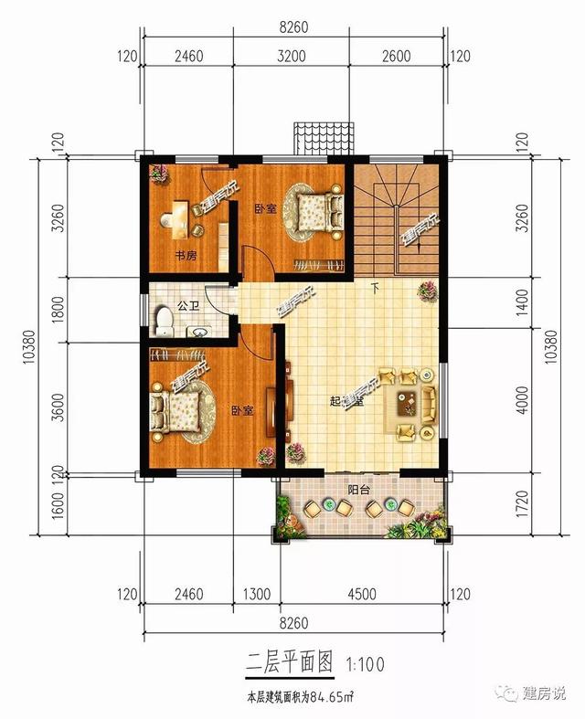 3款占地八九十平的農(nóng)村自建小樓別墅圖，戶型很贊