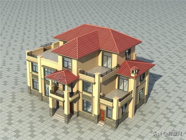 層次感超好的三層歐式別墅設(shè)計戶，多種戶型可選擇