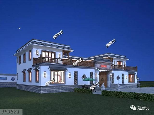 新中式平屋頂四合院別墅，可以出租可以做民宿