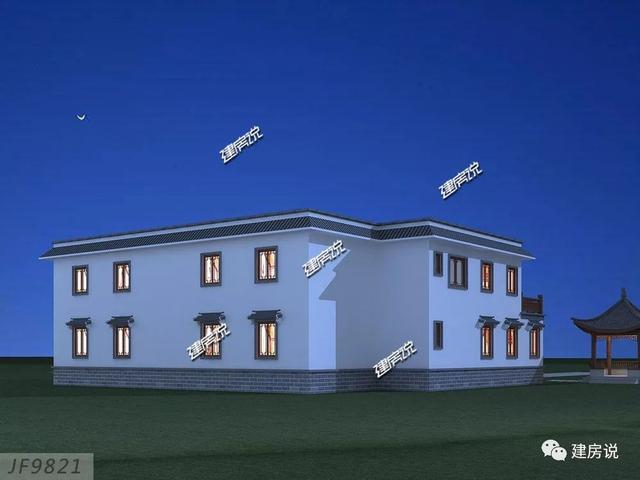 新中式平屋頂四合院別墅，可以出租可以做民宿