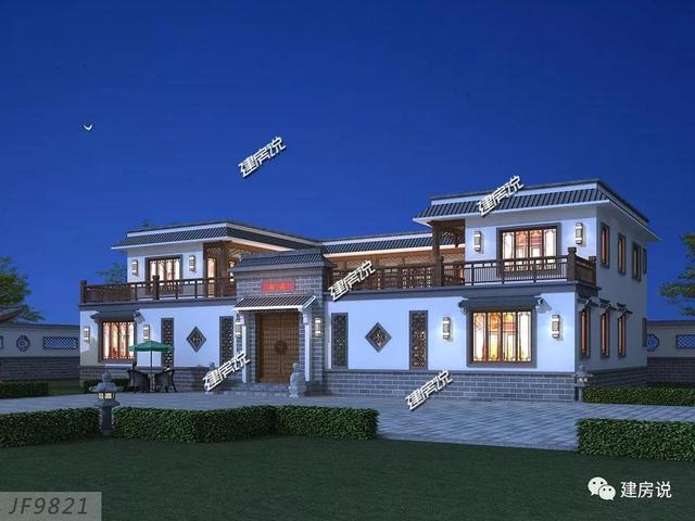 新中式平屋頂四合院別墅，可以出租可以做民宿