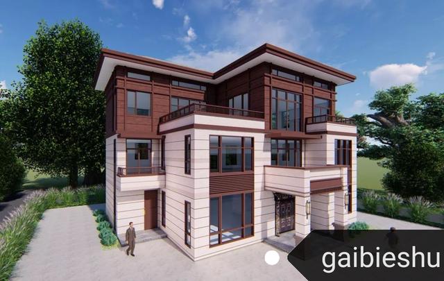 16.3m×12.3m三層平屋頂別墅設(shè)計，框架結(jié)構(gòu)